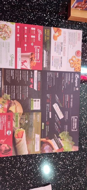 Menu au 3/3/25 at Chez Amandine in Abbeville