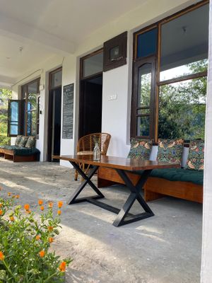 Outdoor Seating at Backwoods Bakery in Dharamshala