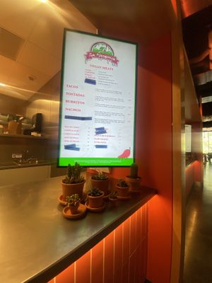Digital Menu w/Items Removed  at La Venganza in San Francisco