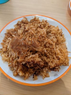 Rice, hard in places as if scraped off the side of the pot at La Venganza in San Francisco