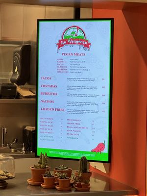 Menu  at La Venganza in San Francisco