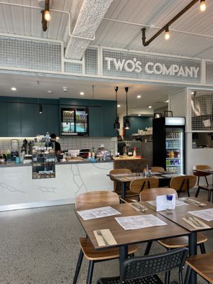 Inside  at Two's Company Cafe in Pascoe Vale