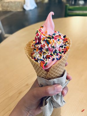 Strawberry ice cream with sprinkles! 💖  at SNÖBERG in San Francisco