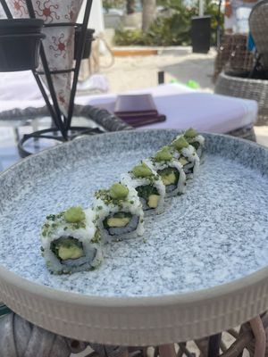 Green roll at PLAYA Beach in Dubai