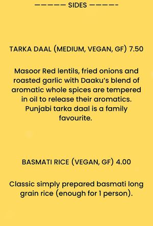 Sides  at Daaku in Falmouth