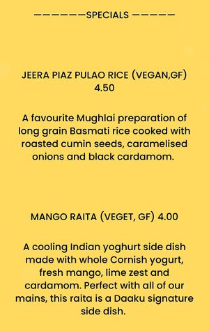 More sides  at Daaku in Falmouth