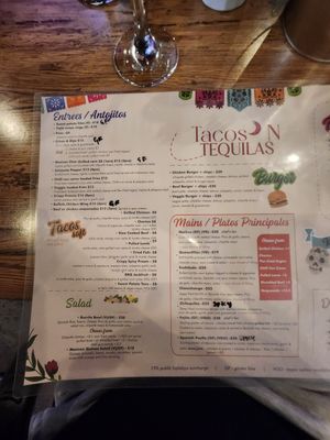 Menu at Tacos 'N' Tequilas - Caroline Springs  in Caroline Springs