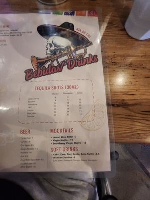 Menu at Tacos 'N' Tequilas - Caroline Springs  in Caroline Springs