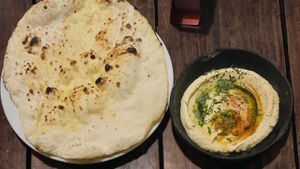 Hummus  at Cafe Zorba in Medellin
