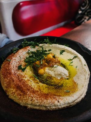 Hummus  at Cafe Zorba in Medellin