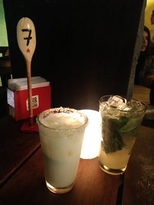 Coco lemonade at Cafe Zorba in Medellin