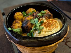 Patatas bravas. So good at Cafe Zorba in Medellin