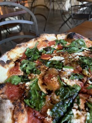 Vegan pizza  at Cafe Zorba in Medellin