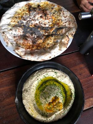 hummus at Cafe Zorba in Medellin