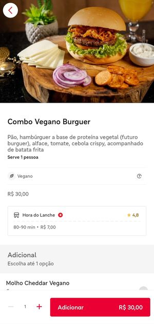 Cardápio vegano at Hora do Lanche in Sete Lagoas