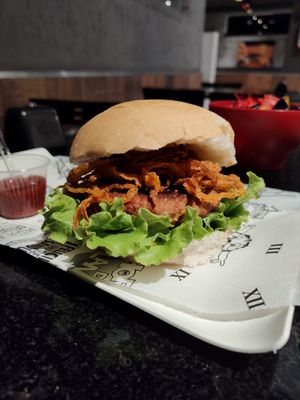 Vegano burguer at Hora do Lanche in Sete Lagoas