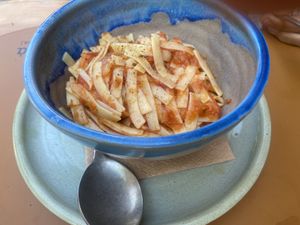 Homemade pasta   at Sterja in Crete