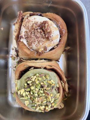 Pecan caramel and pistachio rolls  at Have a Roll in Utrecht