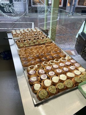 freshly made rolls  at Have a Roll in Utrecht