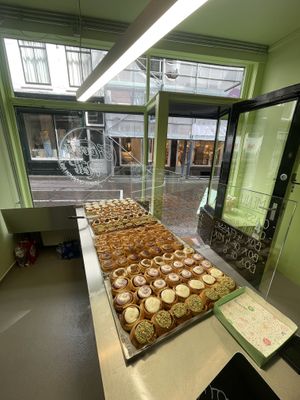 freshly made rolls  at Have a Roll in Utrecht