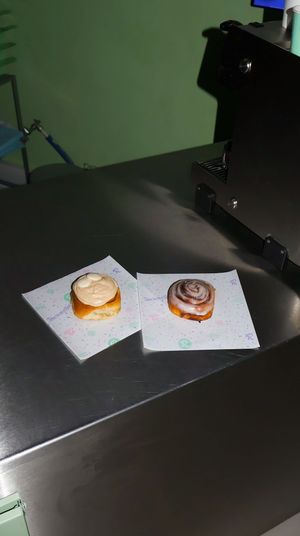 Our september specials: lemon glaze and bueno (hazelnut-white chocolate)  at Have a Roll in Utrecht