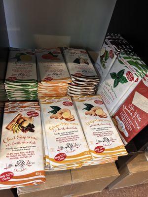 Chocolate bars  at Pokolbin Chocolate Co in Pokolbin