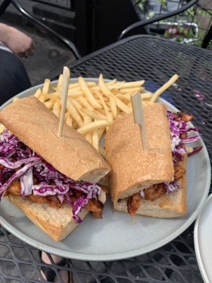 BBQ pulled porque sandwich   at 3 Howls Remedy House in Vancouver