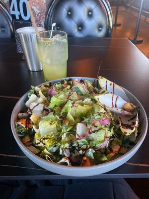 Caesar salad and mango limeade    at 3 Howls Remedy House in Vancouver