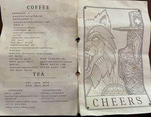 Drink menu   at 3 Howls Remedy House in Vancouver