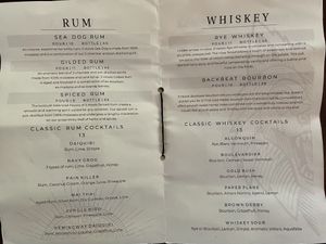 Drink menu  at 3 Howls Remedy House in Vancouver