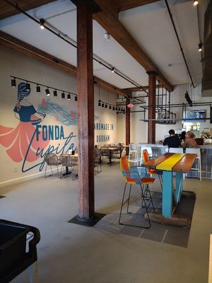 Dining area at Fonda Lupita in Durham