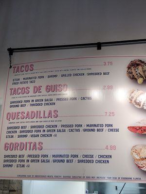 Veganized with subbing vegan chicken or cactus, removing cheese, mayo, crema at Fonda Lupita in Durham