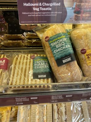 Vegan Ham & Cheeze Toastie and BBQ Chicken Panini  at Costa Coffee - Fremlin Walk in Maidstone