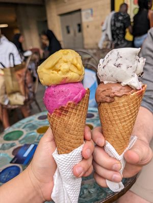 I prefer cones to avoid any plastic at GELATO STREET in Nairobi
