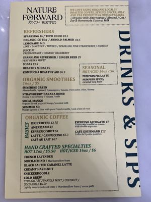   at Nature Forward Social Bistro in San Diego