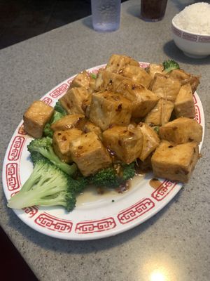 Szechuan Tofu & Broccoli  at Tong Fong Low in Oroville