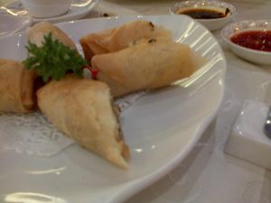 Spring rolls at Wutai Vegetarian Restaurant in Markham