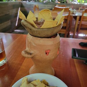 Bean and cheese dip for vegetarians at D&D Brewery Lodge and Restaurant in Los Naranjos