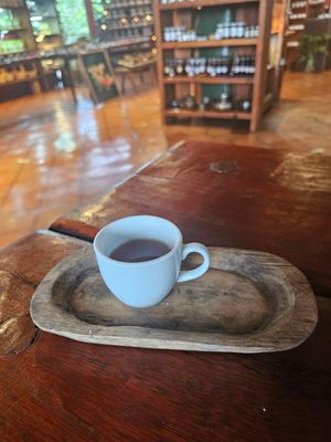 Complimentary chocolate tea at The Tea & Chocolate Place in Copan Ruinas