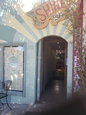 Entance at Shine Cafe in Morro Bay
