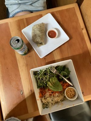build your own burrito and build your own bowl  at Shine Cafe in Morro Bay
