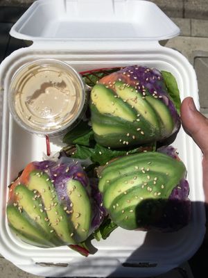 Spring rolls 🤤 at Shine Cafe in Morro Bay