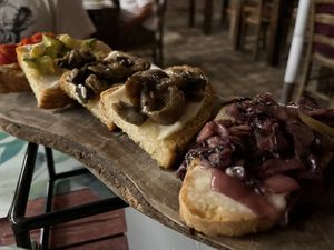 Vegan crostini - dinner  at Osteria L'Angolo Divino in Rimini