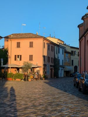 outside at Osteria L'Angolo Divino in Rimini