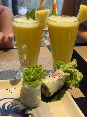 Zumos de piña 🍍   at Tĩnh Garden Vegetarian in Hue