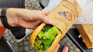 Vegan spicy tofu at Banh Mi Xanh in Ho Chi Minh City