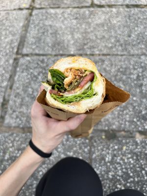 Spicy tofu banh mi #Veganuary at Banh Mi Xanh in Ho Chi Minh City