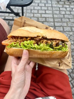 spicy tofu bahn mi  at Banh Mi Xanh in Ho Chi Minh City