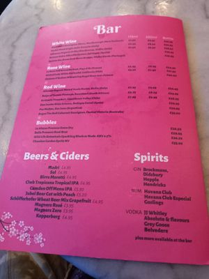 Drinks menu 4. at Flower Cafe Ncl in Newcastle Upon Tyne