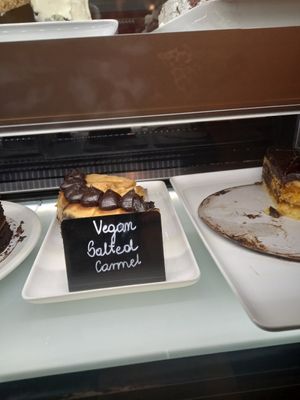 Vegan Salted Caramel Cake. at Flower Cafe Ncl in Newcastle Upon Tyne